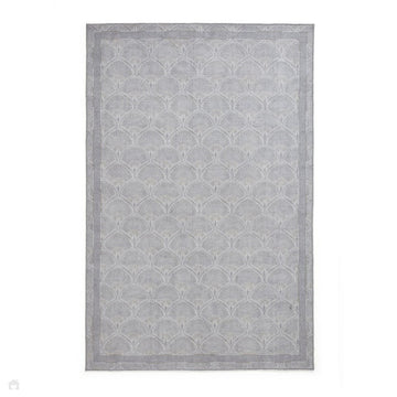 Washable Catherine Lansfield Deco Peacock Lightweight Printed Polyester Flatweave Silver Rug-Think Rugs-Rug Love - The Most Loved Rug Store